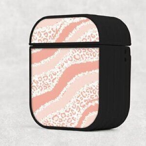 Peach Leopard Geode Airpod Case
